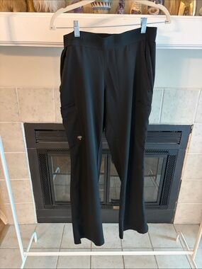 healing hands Black Wide-Leg Scrub Pants with Utility Pockets
